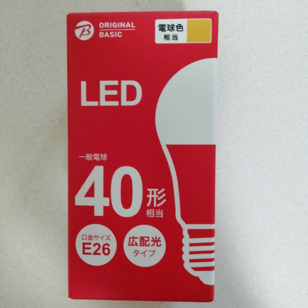 アイリスオーヤマ(アイリスオーヤマ)のLED 40形　電球　広配光タイプ　アイリスオーヤマ　ビックカメラ インテリア/住まい/日用品のライト/照明/LED(その他)の商品写真
