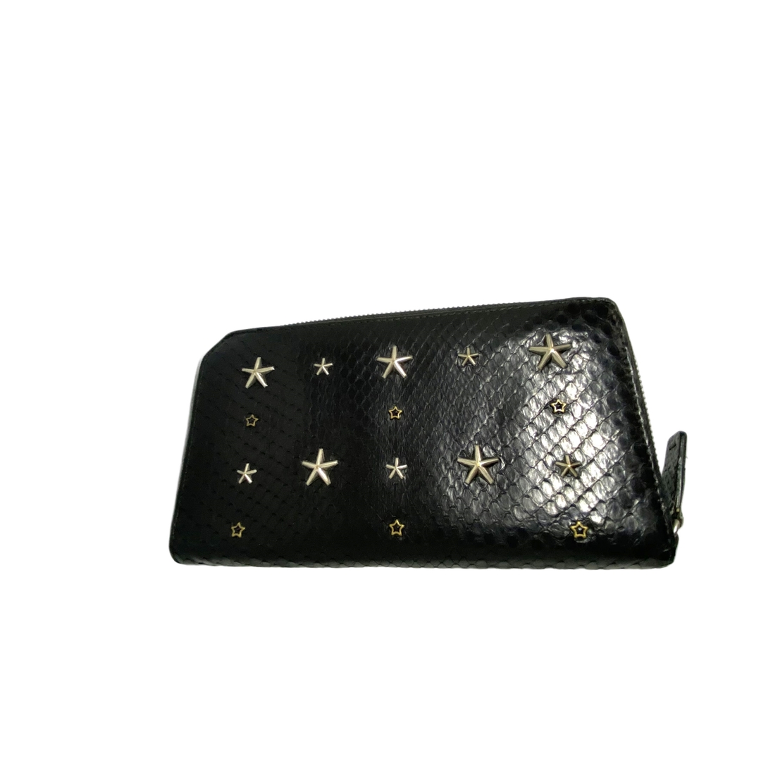 JIMMY CHOO - ジミーチュウ スタッズ ラウンドファスナー長財布 黒
