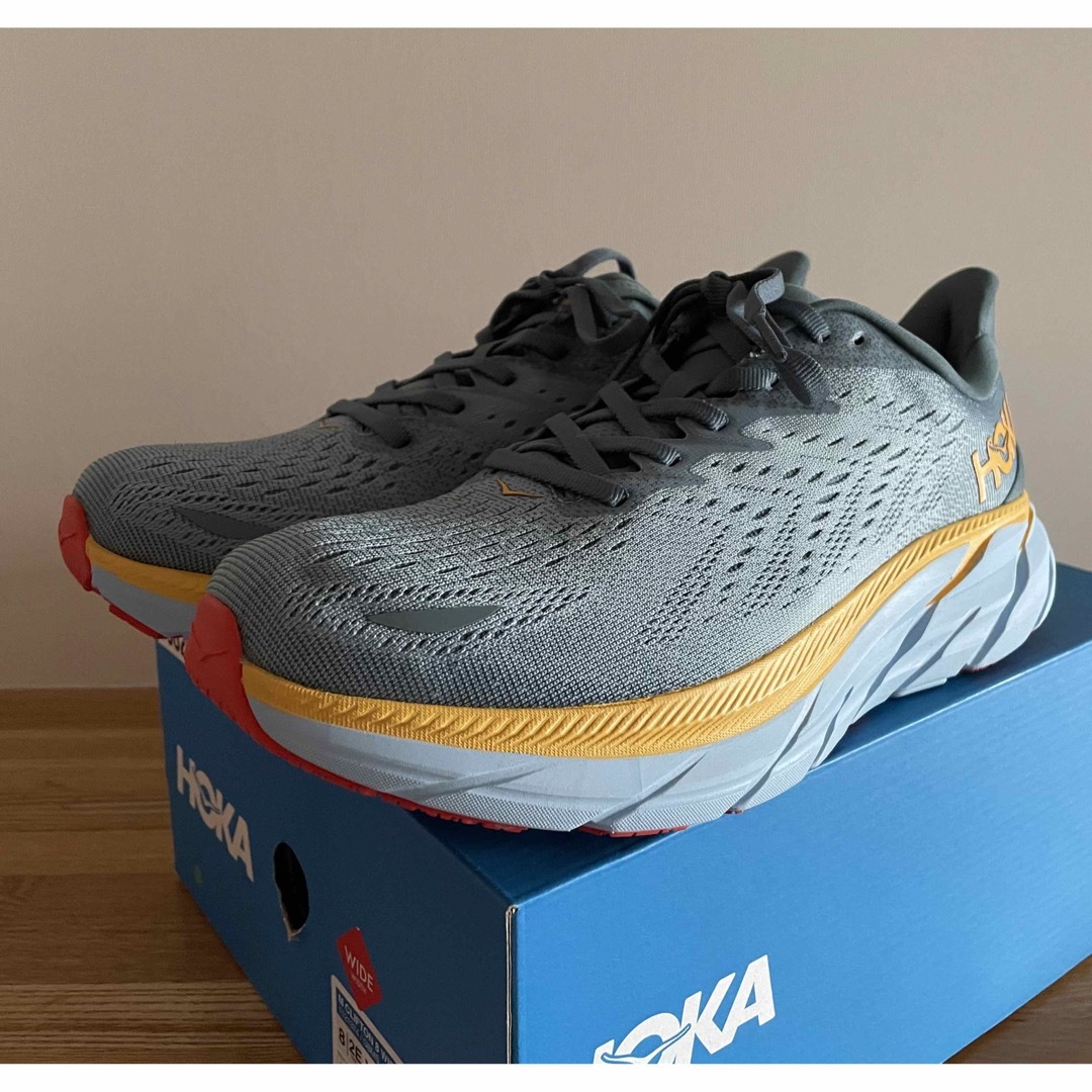 新品・未使用】HOKA クリフトン８ ワイド 26.0cm - シューズ