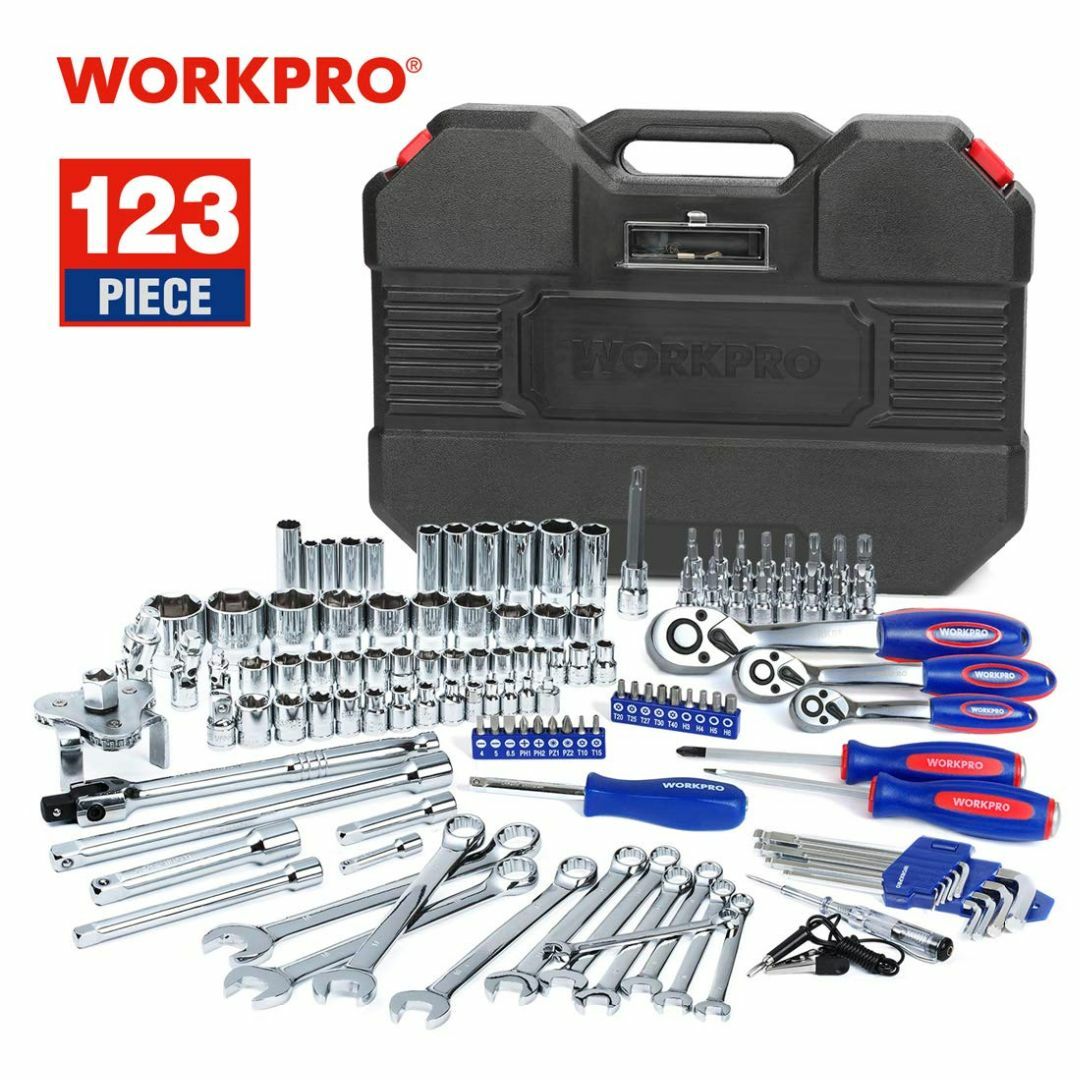 【新着商品】WORKPRO ソケットレンチ W003025AJ 123点 1セッ