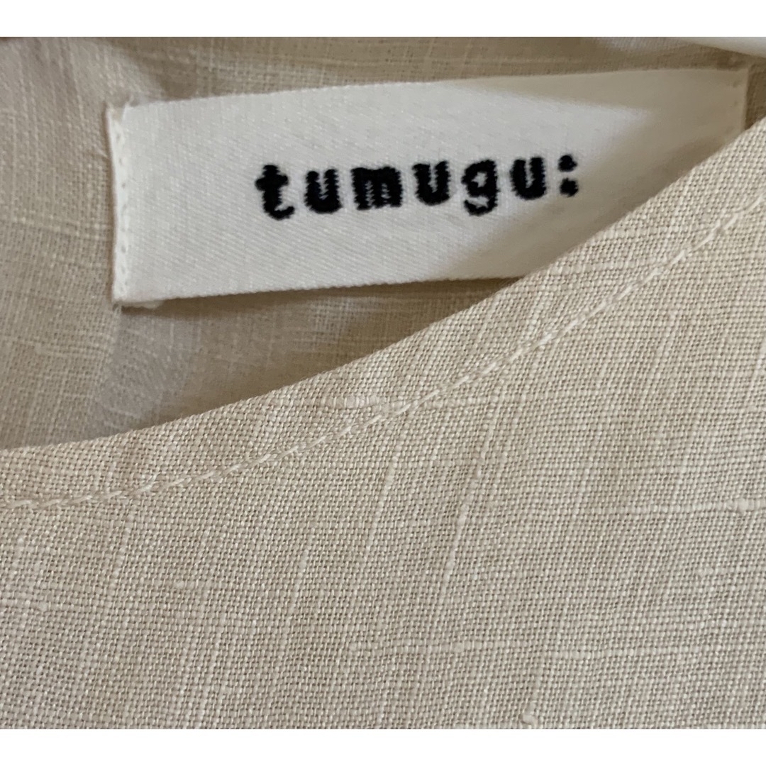 tumugu(ツムグ)のtumugu リネンノースリーブタックワンピース レディースのワンピース(ロングワンピース/マキシワンピース)の商品写真