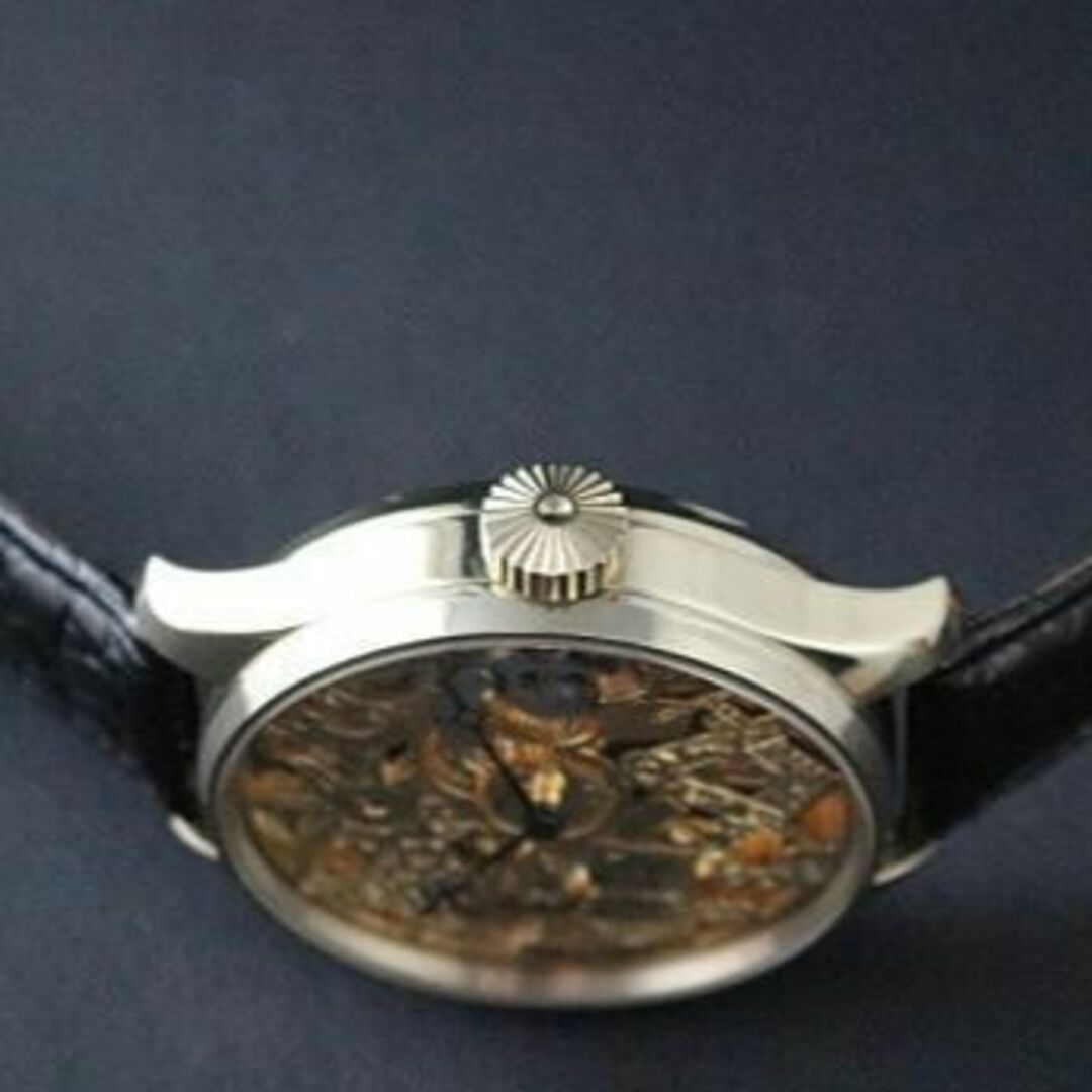 オメガ 懐中時計ムーブメント使用カスタム腕時計 フルスケ＆フリーメイソン