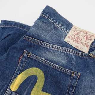 EVISU エヴィス 2001 デニム ハーフ イエローカモメペイント エビスの ...