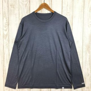 MENs M  リッジマウンテンギア メリノ ベーシック Tシャツ ロングスリーブ Merino Basic Tee Long Sleeve メリノウール クルーネック RIDGE MOUNTAIN GEAR Steel Grey グレー系(その他)