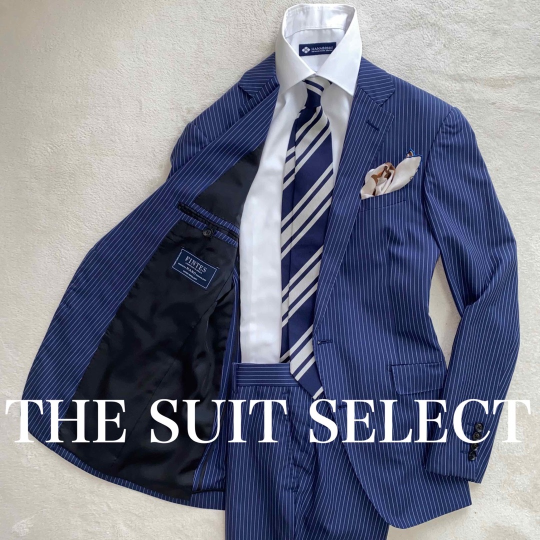 THE SUIT COMPANY(スーツカンパニー)のSUIT SELECT イタリア生地使用92/A5 L位　人気の明るめのネイビー メンズのスーツ(セットアップ)の商品写真