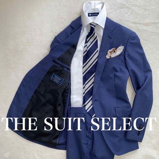 スーツカンパニー(THE SUIT COMPANY)のSUIT SELECT イタリア生地使用92/A5 L位　人気の明るめのネイビー(セットアップ)