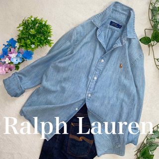 ポロラルフローレン(POLO RALPH LAUREN)のRalph Lauren  美品　M〜L位　シャンブレー　素敵なワイドシルエット(シャツ/ブラウス(長袖/七分))