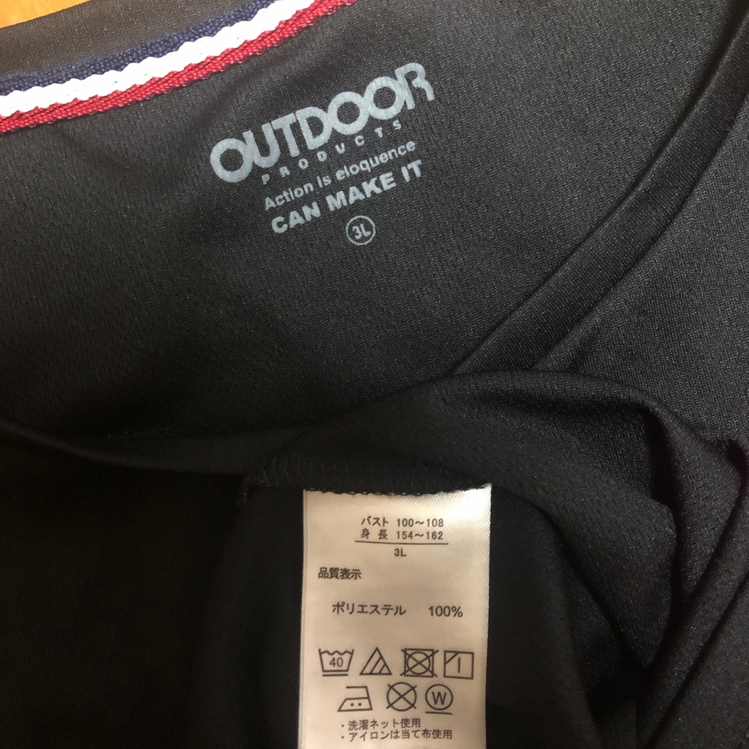 OUTDOOR PRODUCTS(アウトドアプロダクツ)のoutdoor 黒Tシャツ　難あり レディースのトップス(Tシャツ(半袖/袖なし))の商品写真