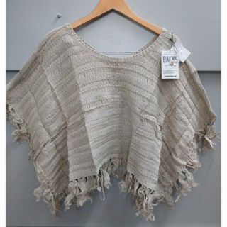 バックス(BACKS)の【新品 未使用】バックス  BACKS  ポンチョ風 フリンジ  カーディガン(カーディガン)