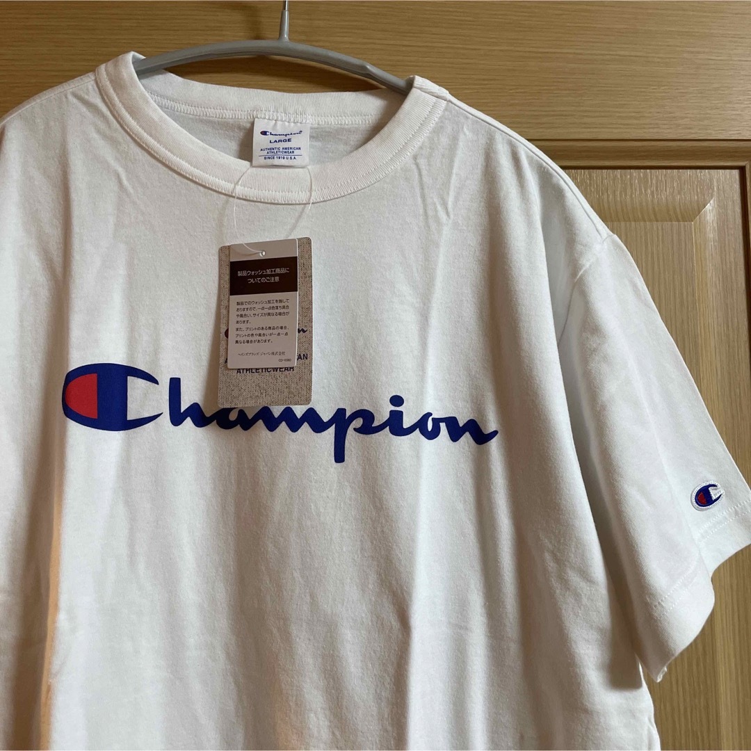 Champion(チャンピオン)のchampion tシャツ ロゴ LARGE 白 メンズのトップス(Tシャツ/カットソー(半袖/袖なし))の商品写真