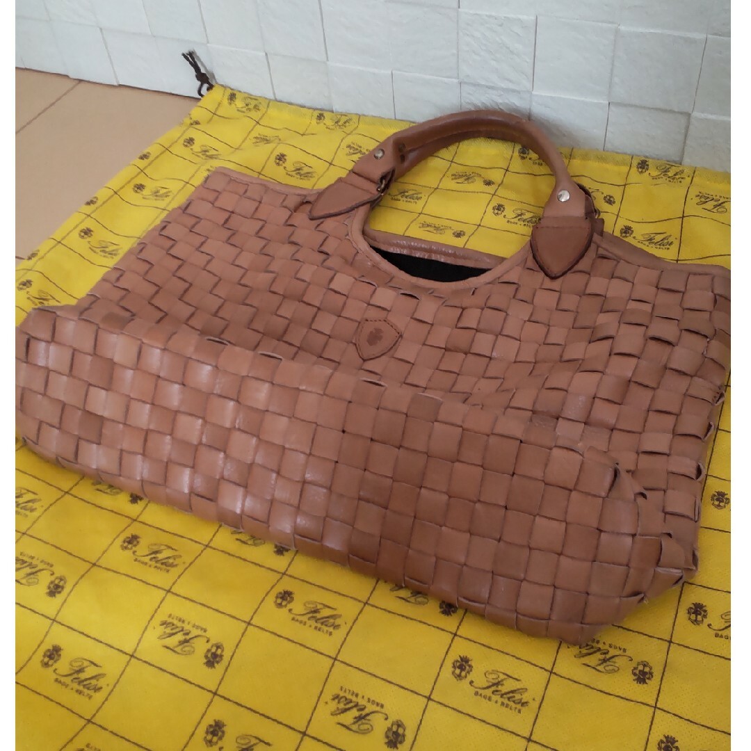 Felisi(フェリージ)のフェリージ　レザーバッグ　編み込み レディースのバッグ(トートバッグ)の商品写真