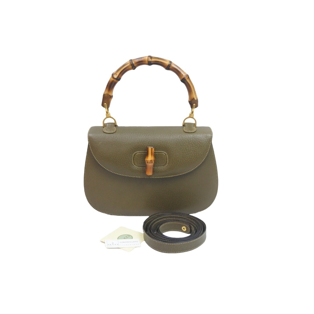Gucci - GUCCI グッチ ハンドバッグ 2WAY ショルダーバッグ カーキ