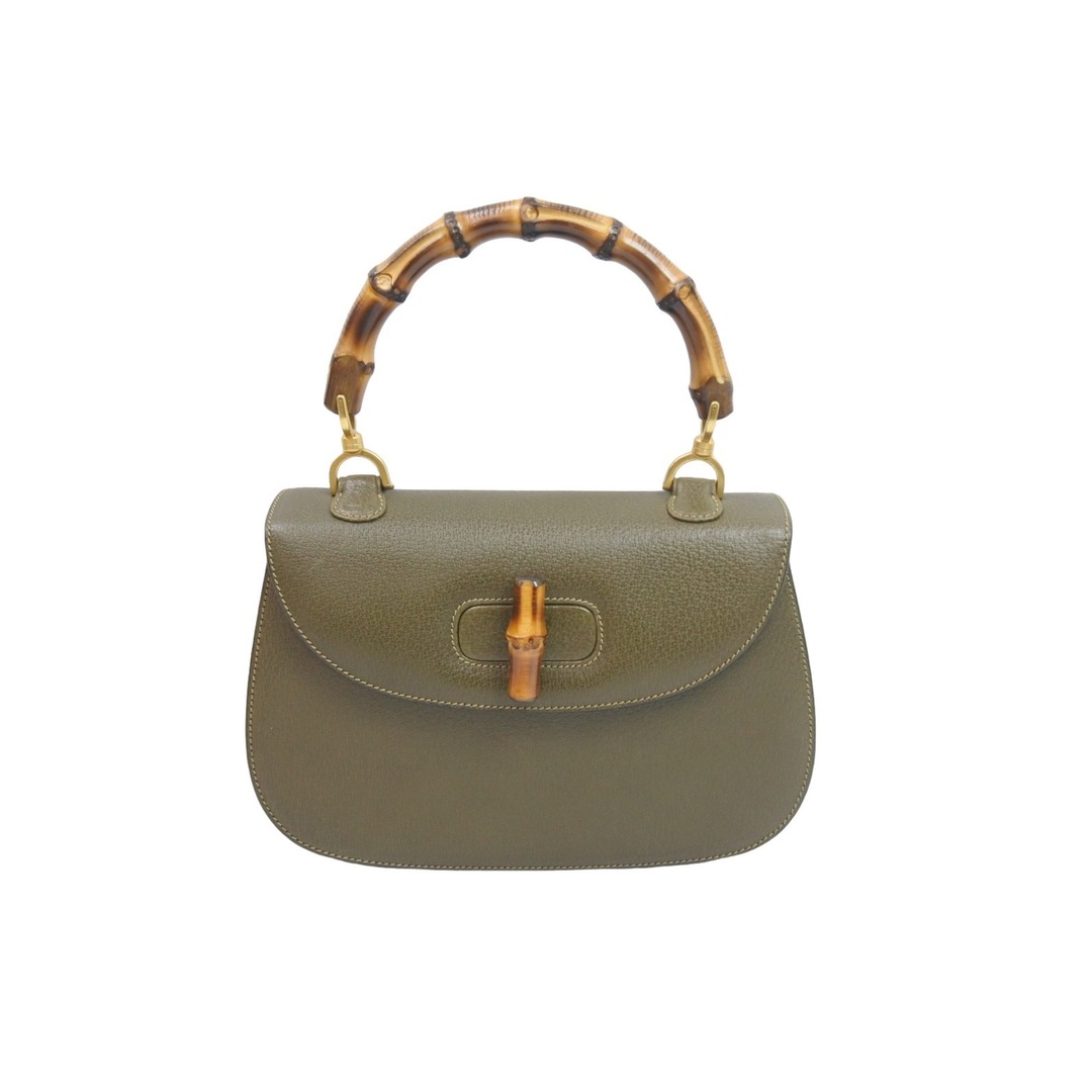 Gucci - GUCCI グッチ ハンドバッグ 2WAY ショルダーバッグ カーキ