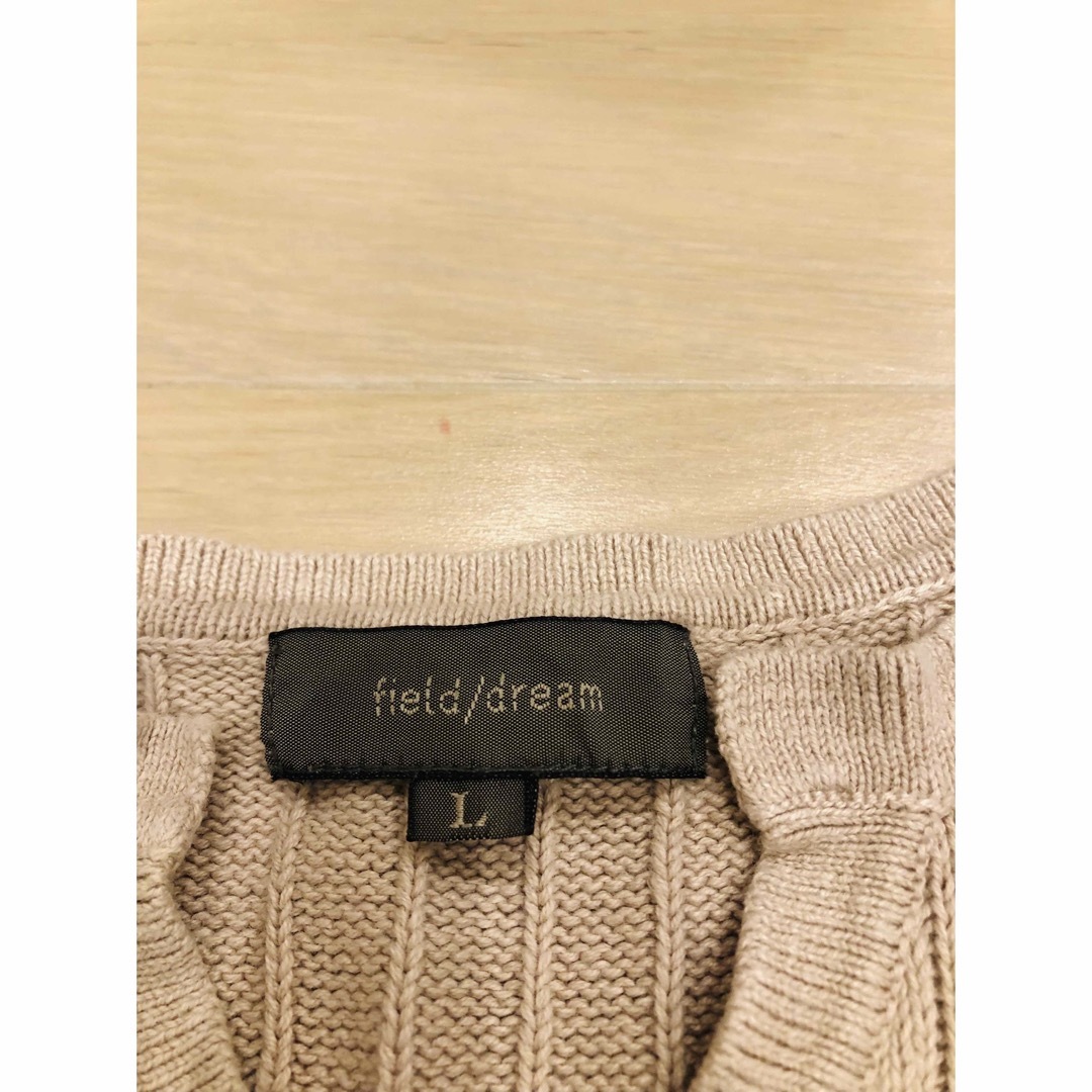 field/dream(フィールドドリーム)のfield /dream  サマーニット　ベスト　ベージュ　 メンズのトップス(ニット/セーター)の商品写真