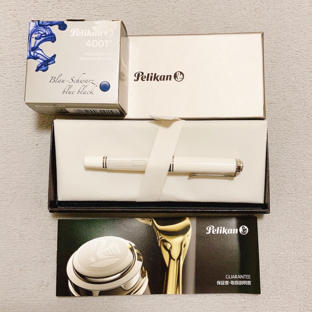 Pelikan 万年筆 特別生産 スーベレーンM605 ホワイトストライプ