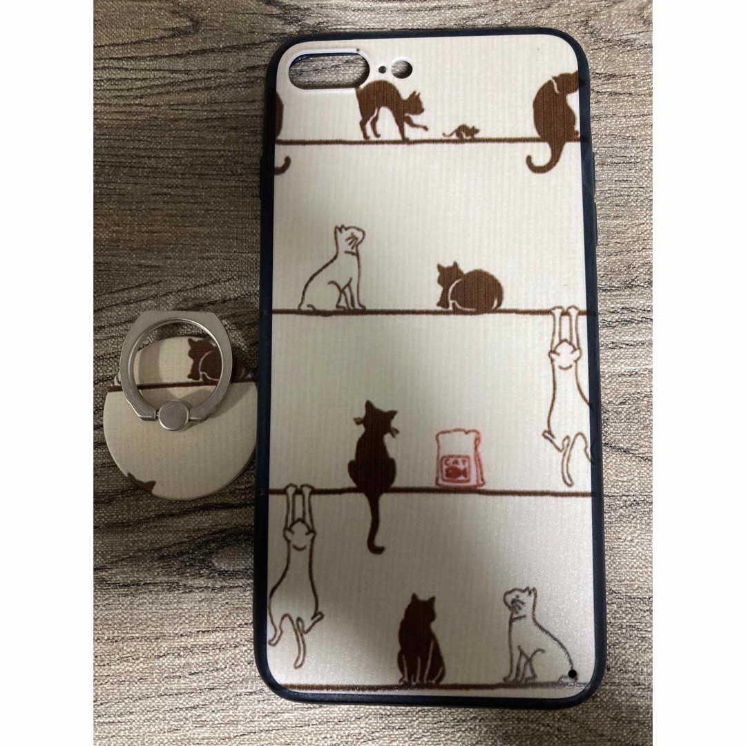 iPhoneケース　リングつき　ねこ スマホ/家電/カメラのスマホアクセサリー(iPhoneケース)の商品写真