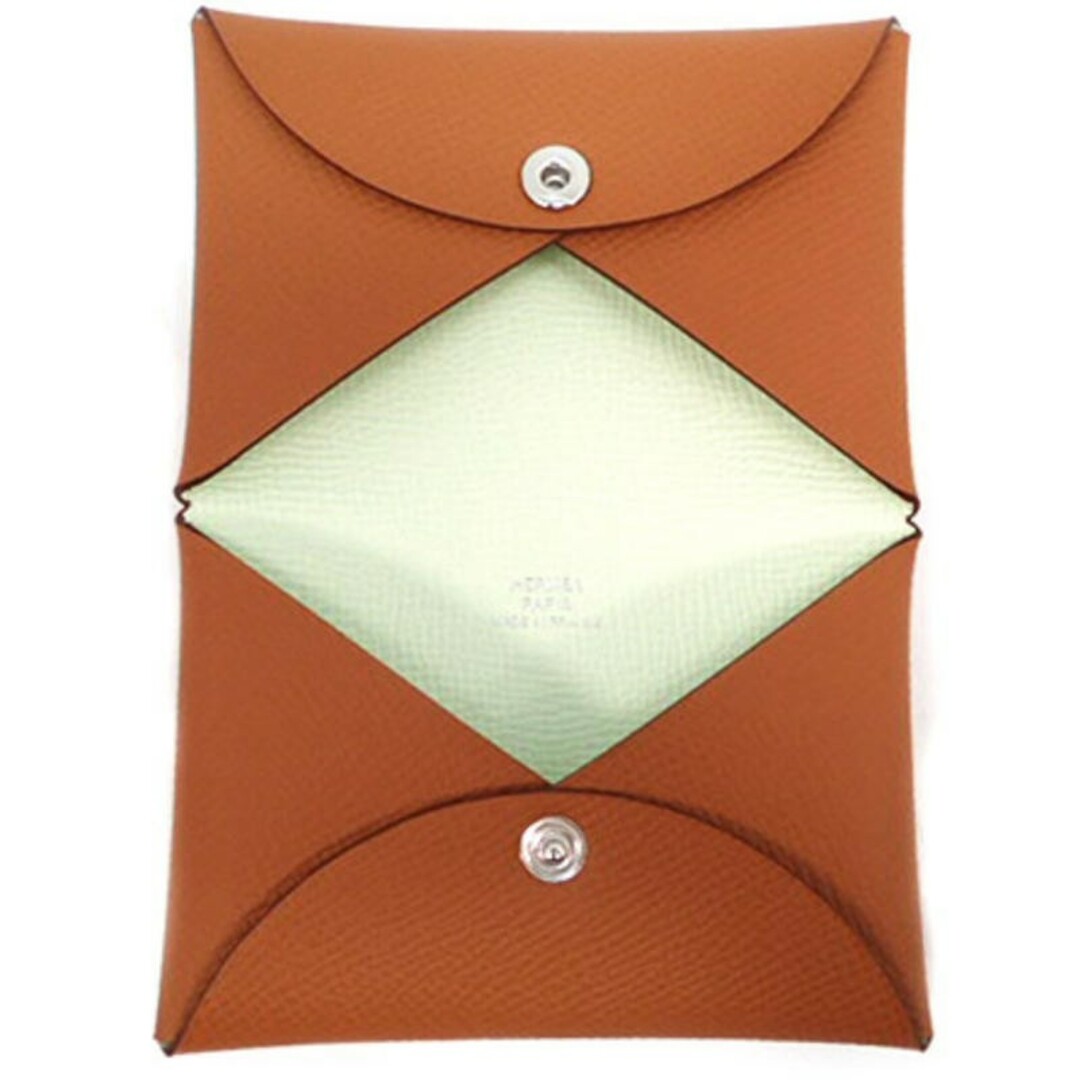 Hermes(エルメス)のエルメス カードケース GOLD/VERT FIZZ  H078475 CK レディースのファッション小物(名刺入れ/定期入れ)の商品写真