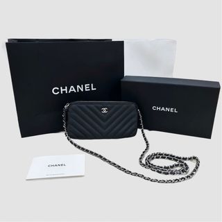 シャネル(CHANEL)のCHANEL  チェーンウォレット　バッグ　キャビアスキン(ショルダーバッグ)