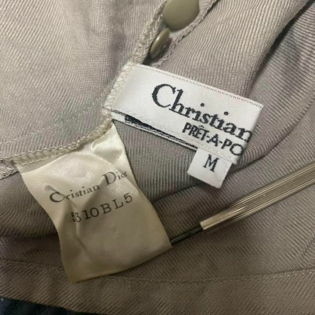 Christian Diorプレタポルテ カーキ シルク50%ブラウスの通販 by ...