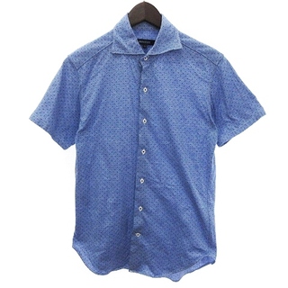 アバハウス(ABAHOUSE)のアバハウス  シャツ 半袖 水玉 レギュラーカラー ドット コットン 青 1(シャツ)