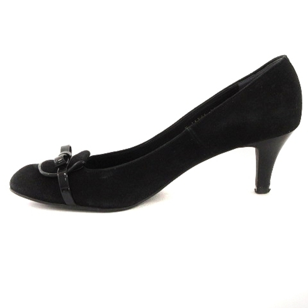 DIANA(ダイアナ)のダイアナ パンプス ヒール シューズ リボン スエード 黒 25 レディースの靴/シューズ(ハイヒール/パンプス)の商品写真