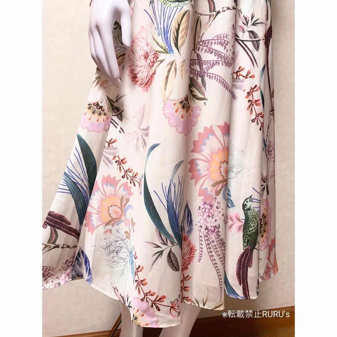 TED BAKER - 新品 TED BAKER フローラルプリント ミモレ丈 ワンピース