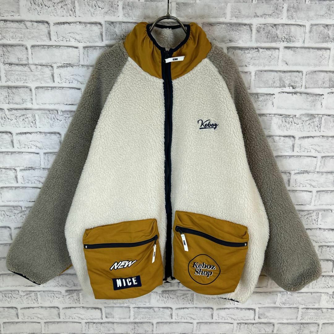 KEBOZ × FREAK'S STORE ケボズ ボアフリースジャケット 刺繍の通販 by