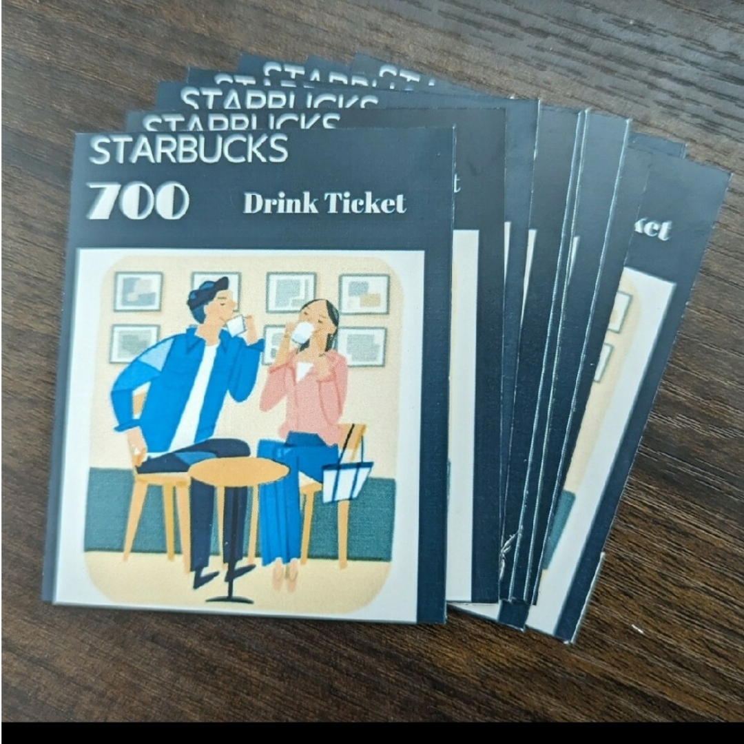 Starbucks Coffee(スターバックスコーヒー)のスターバックス ドリンクチケット 700円x 12枚 STARBUCKS GIF チケットの優待券/割引券(フード/ドリンク券)の商品写真