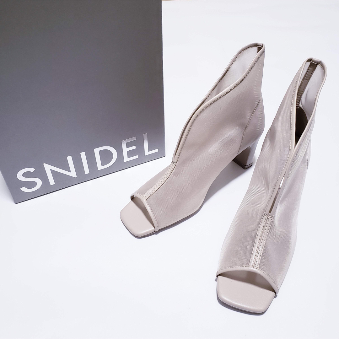 SNIDEL - SNIDEL スナイデル オープントゥスリットブーティ LBEG