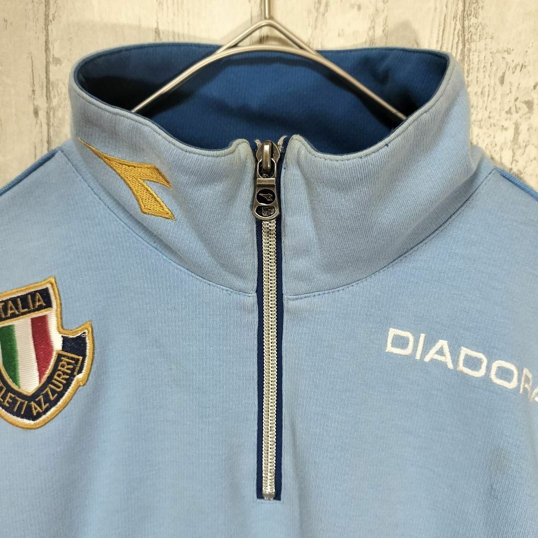DIADORA(ディアドラ)のディアドラ　ビンテージ　トラックジャケット　肩ライン　ワッペン刺繍ロゴ　イタリア メンズのトップス(スウェット)の商品写真