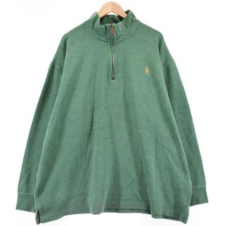 ラルフローレン(Ralph Lauren)の古着 ラルフローレン Ralph Lauren POLO by Ralph Lauren ハーフジップスウェットシャツ トレーナー メンズXXL /eaa330427(スウェット)