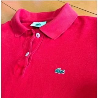 ラコステ(LACOSTE)のラコステフランス製レッドコットンポロ値下げ!(ポロシャツ)