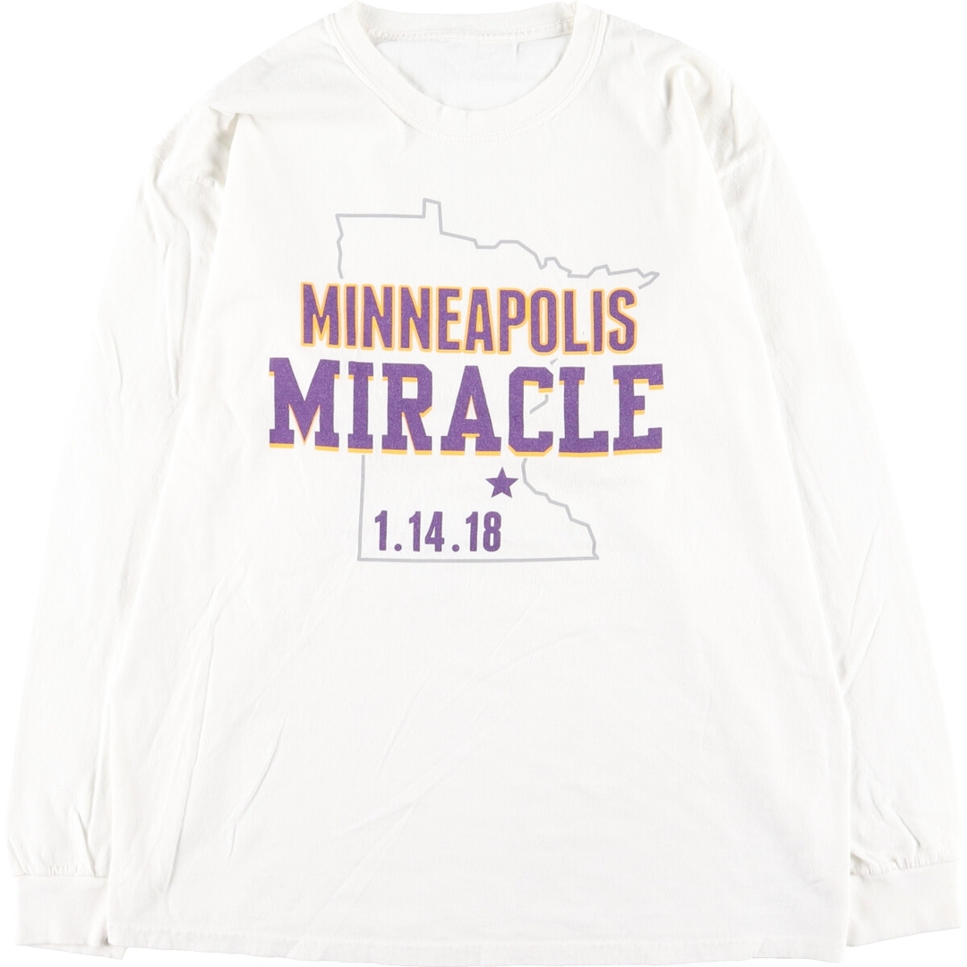 NFL MINNEAPOLIS MIRACLE ミネアポリスミラクル ロングTシャツ ロンT メンズL /eaa362462