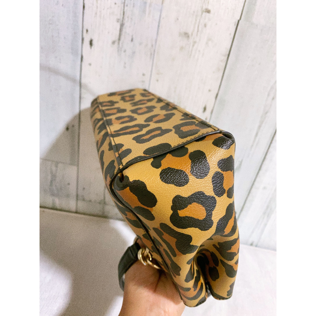美品 コーチ coach レオパード 豹柄 ショルダーバッグ bag