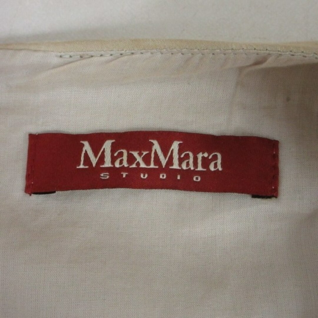 Max Mara(マックスマーラ)のマックスマーラ ラムレザー ワンピース ロング丈 ヌバック調 36 約S～M程度 レディースのワンピース(ロングワンピース/マキシワンピース)の商品写真