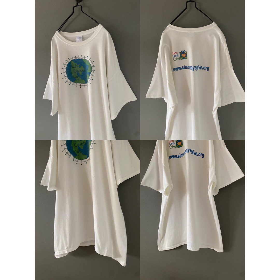 古着 ビンテージ 地球 握手 ピース♥︎ XXL オーバーサイズ Tシャツ 希少