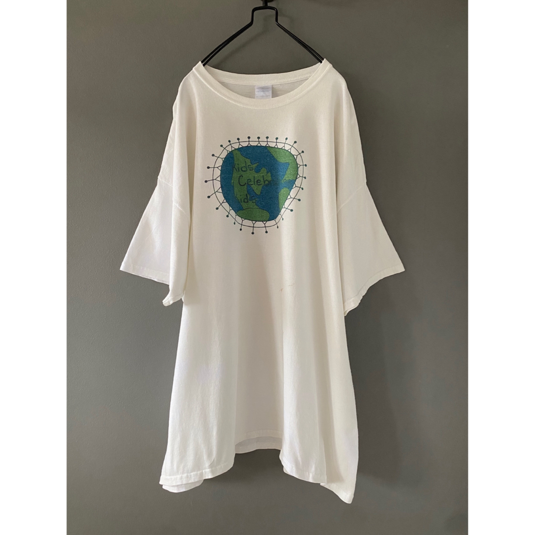 ビンテージ 地球 握手 ピース♥︎ XXL オーバーサイズ Tシャツ 希少