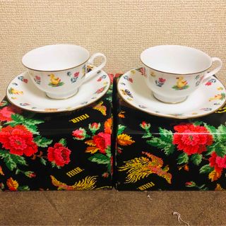 フェイラー(FEILER)の【新品】カップ&ソーサー　2客セット　ケーキ皿　2枚　フェイラー　ハイジ(食器)