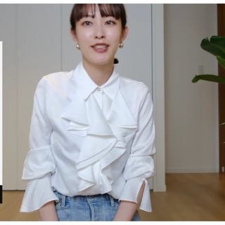 ZARA - ZARA サテンフリル シャツ XSサイズ ホワイトの通販 by ...