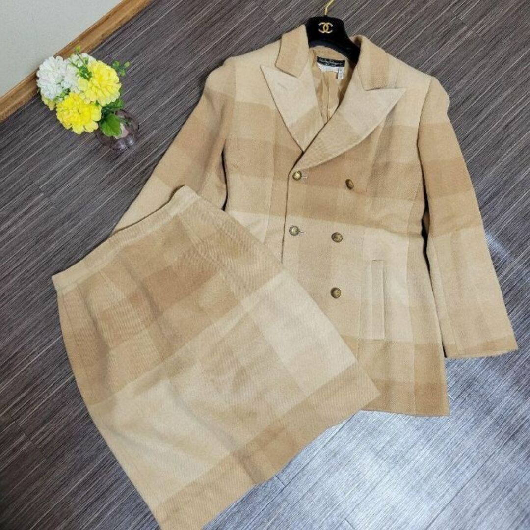 Salvatore Ferragamo - Ferragamo チェック ウール セットアップの通販