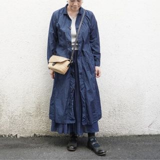 ネストローブ(nest Robe)のblue blue Japan ナイロン草木染めコート(ロングコート)