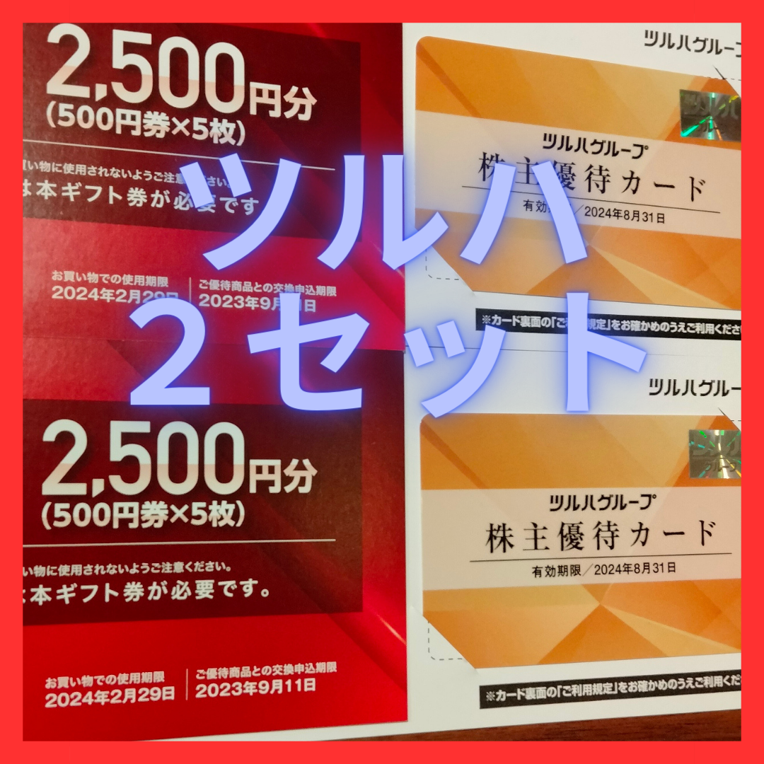 【最新】ツルハ　株主優待　5000円＆割引カード2枚 チケットの優待券/割引券(ショッピング)の商品写真