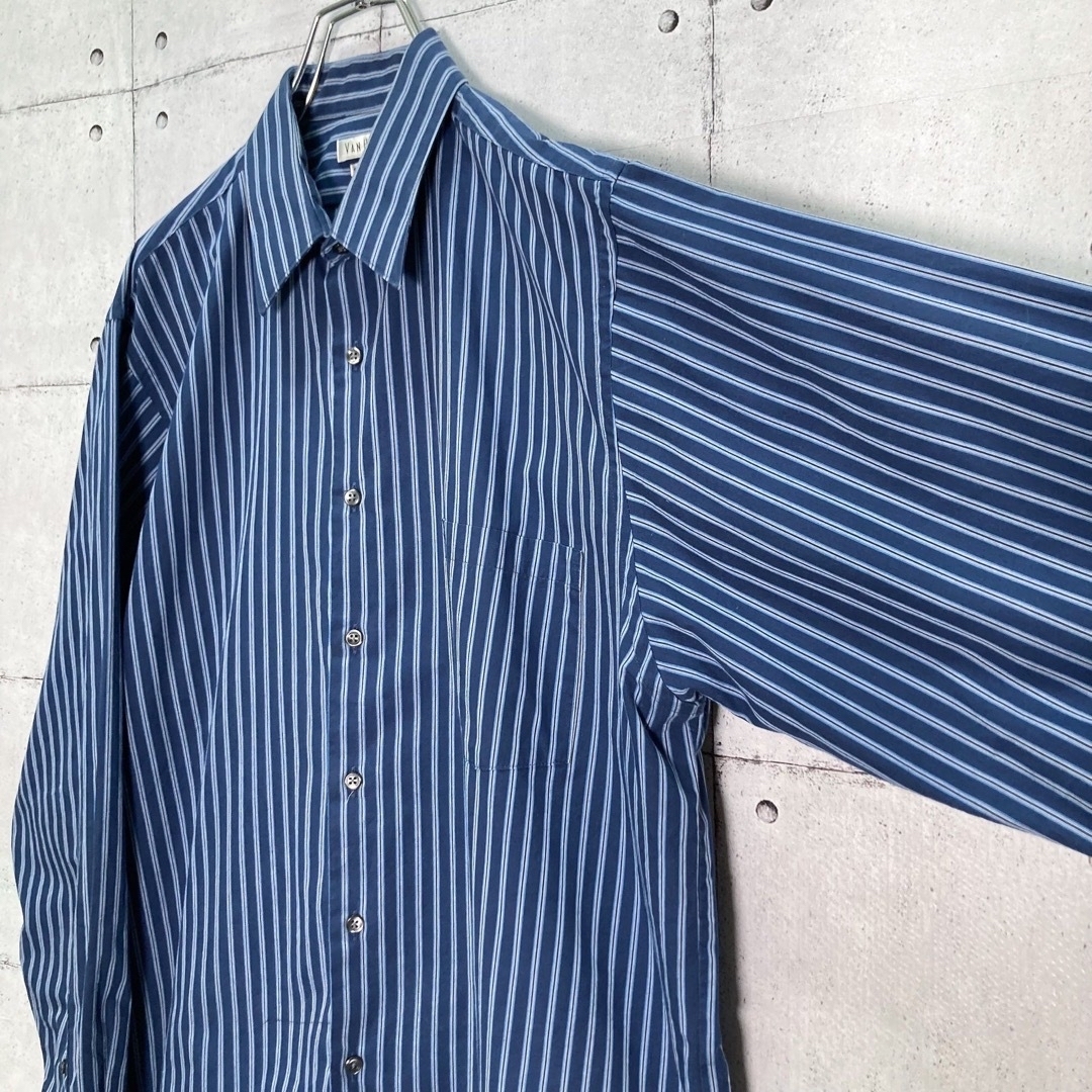 ART VINTAGE(アートヴィンテージ)の【hiro様】90s VAN HEUSEN 長袖 ストライプシャツ ビッグサイズ メンズのトップス(シャツ)の商品写真