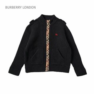 バーバリー(BURBERRY)のBURBERRY バーバリーロンドン ニットジャケット ウール ブラック 110(ジャケット/上着)