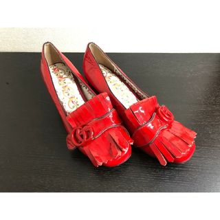 グッチ(Gucci)のこっこ様専用  GUCCI (グッチ) マーモント  エナメル ミッドヒール(ハイヒール/パンプス)