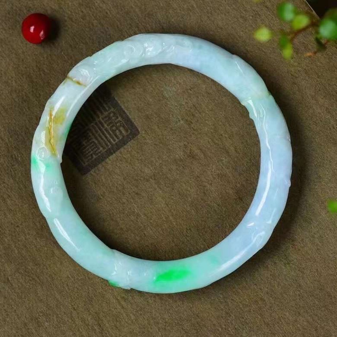 56.5mm 天然無処理 A貨 翡翠 ヒスイ バングルの通販 by 天然石屋|ラクマ