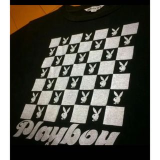 プレイボーイ(PLAYBOY)のプレイボーイシルバーラメコットンカットソー値下げ!(カットソー(半袖/袖なし))