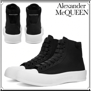 アレキサンダーマックイーン(Alexander McQueen)のアレキサンダーマックイーンAlexanderハイカット スニーカー メンズ 黒(スニーカー)