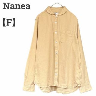 ナネア(Nanea)のナネア レディース【F】長袖シャツ♡薄手 丸襟♡綿100% シンプル♡ベージュ(シャツ/ブラウス(長袖/七分))