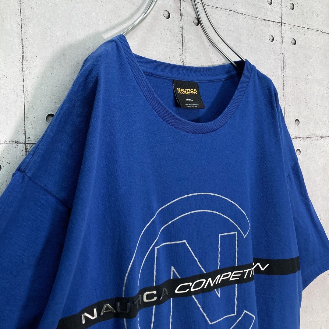 【レアデザイン】90s NAUTICA/ノーティカ 半袖 立体 ロゴTシャツ